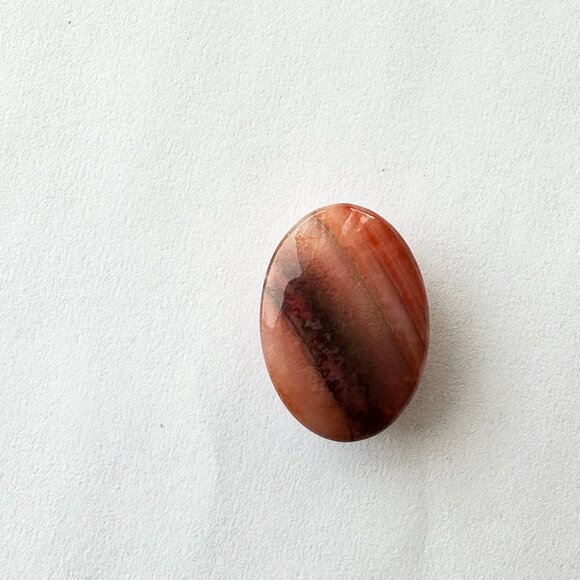 Natural Oval Agate (Aqeeq) 10 Carat Loose Gemstone 18 mm x 11 mm, Brown NEW - Picture 5 of 6
